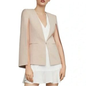 Elegant Cream Cape Blazer